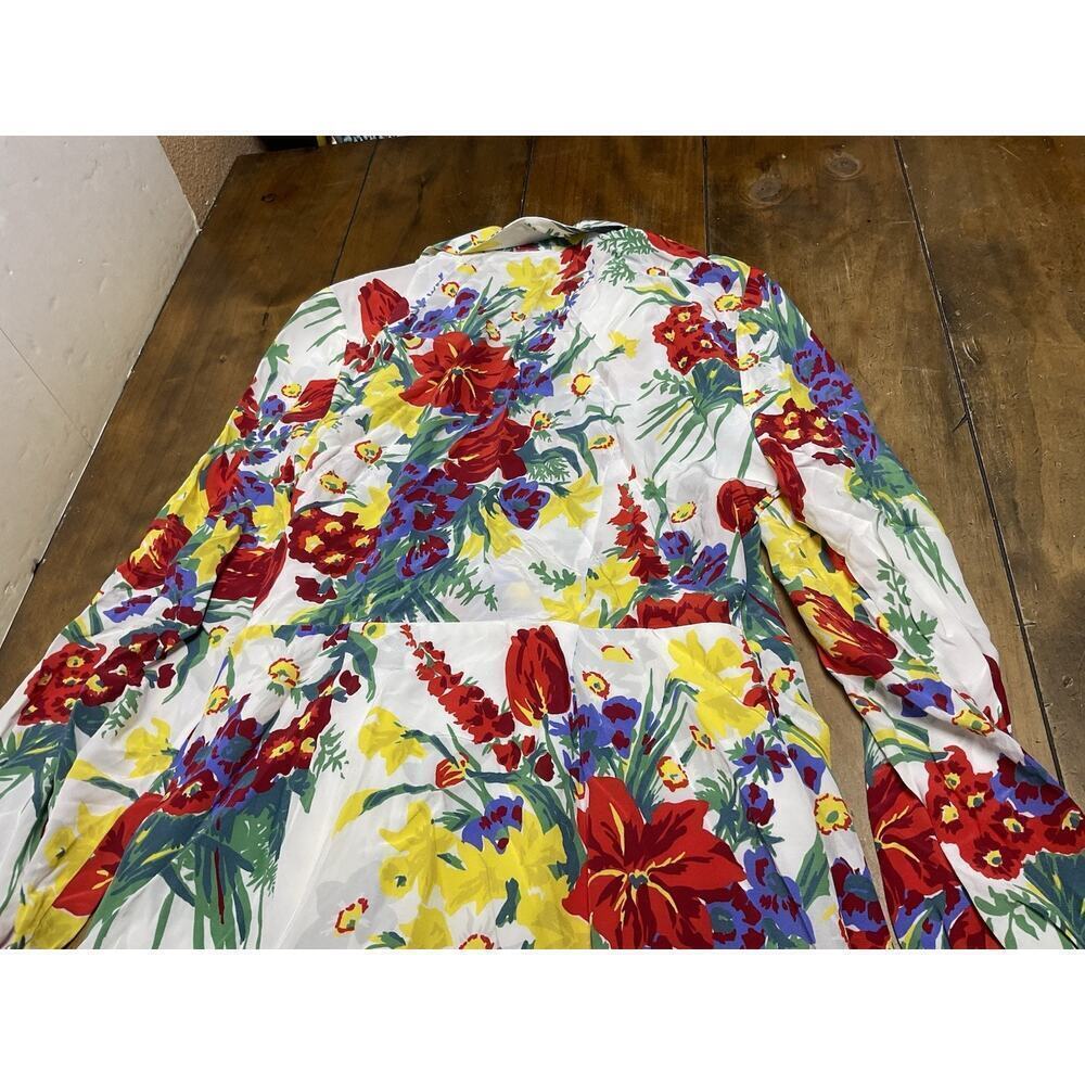 Brooks Brothers Floral Wrap Dress in Crepe Size 4 - Picture 14 of 15